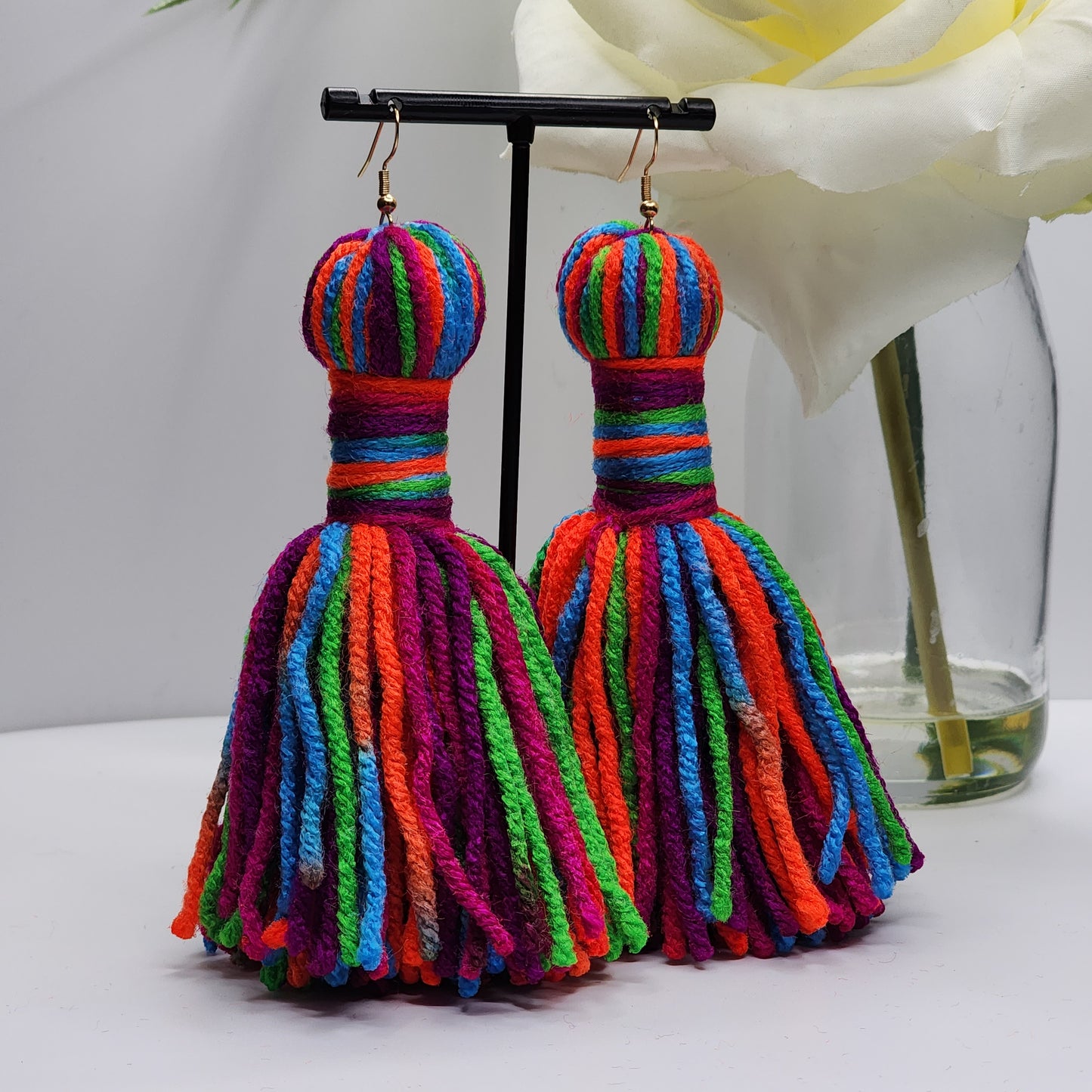 Long Neck Tassel Earrings