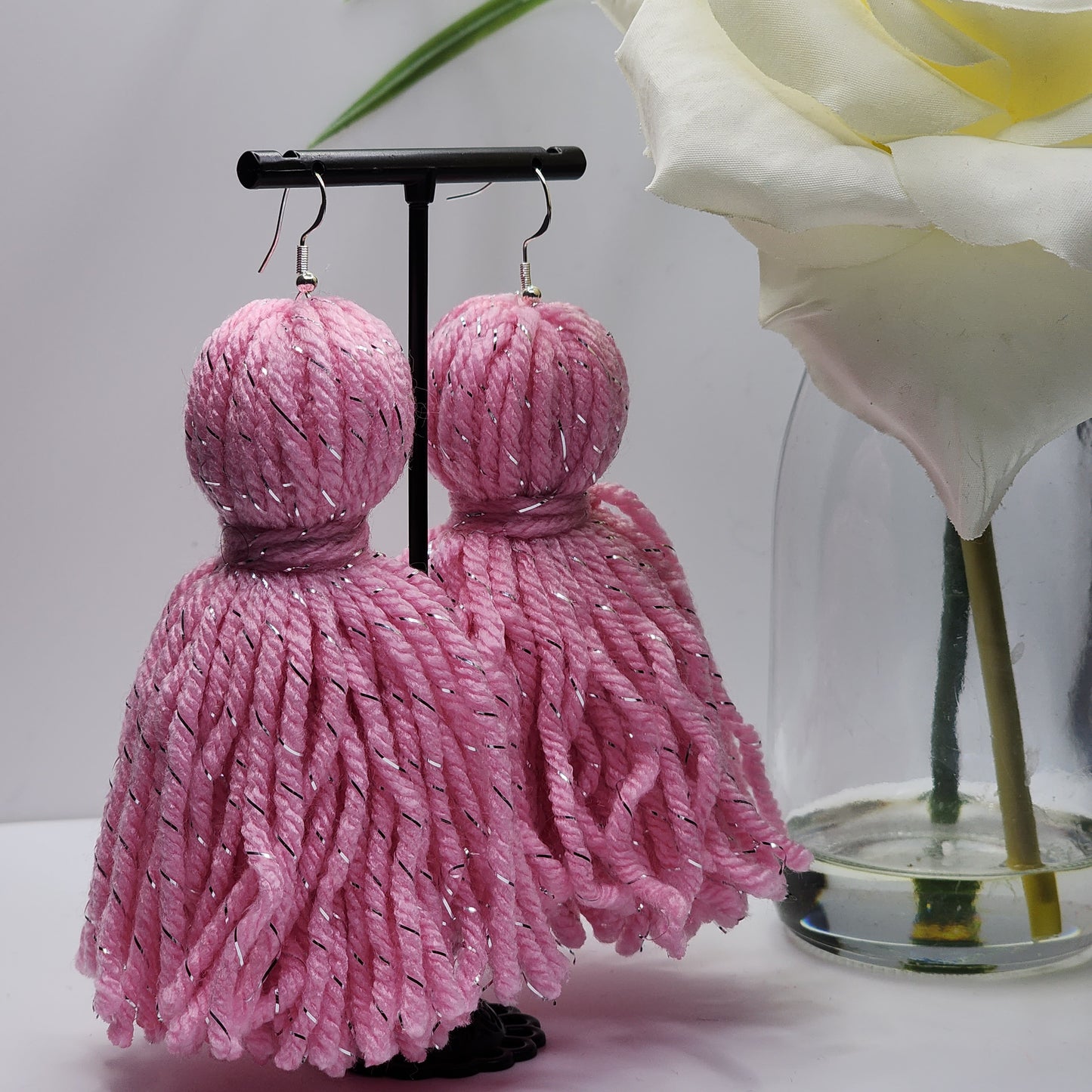 One Bump Tassel Earrings