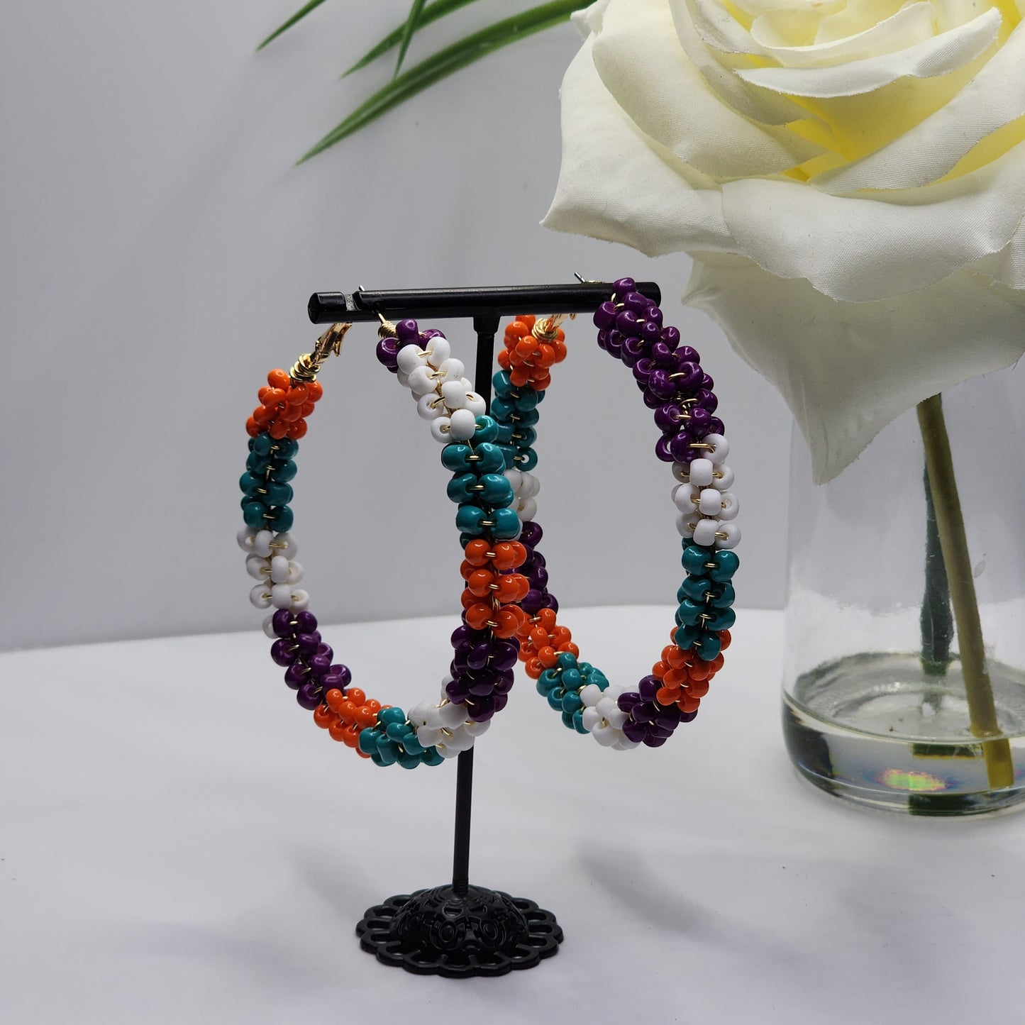 Hand-Crafted Beaded Earrings